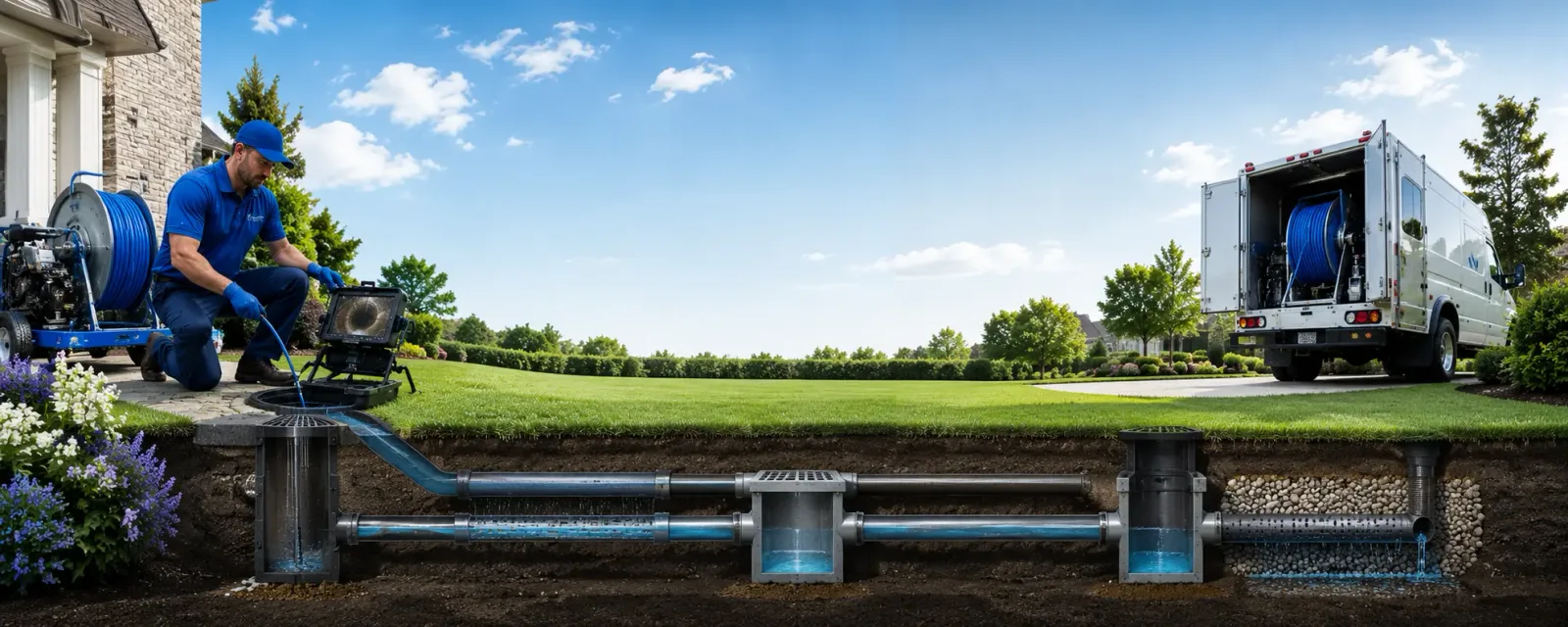 Outdoor drain cleaning information for River Edge, NJ